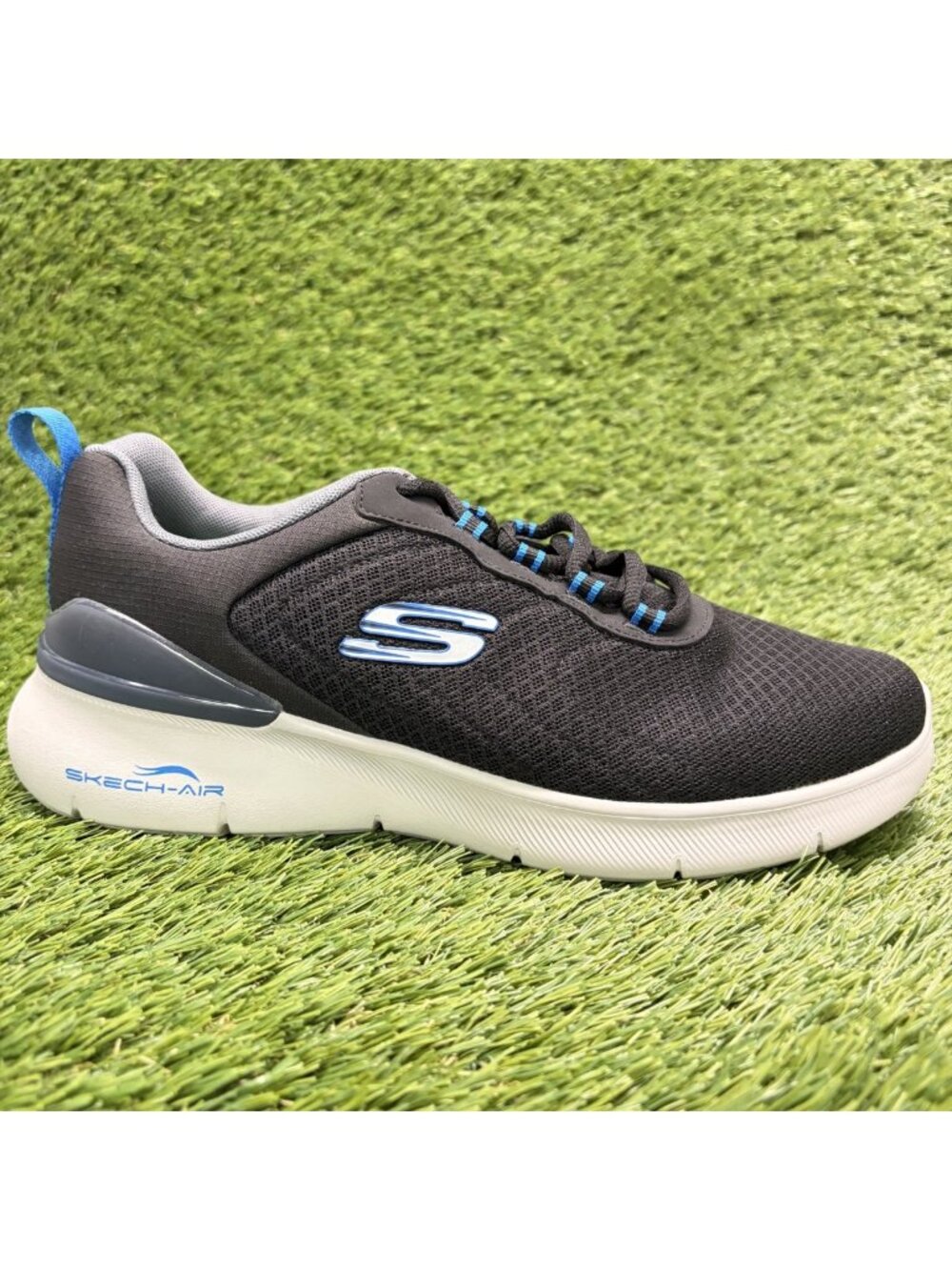 Skechers Skech-Air Dynamight 2.0 Mens Size 8.5 Black Blue Running Shoes Sneakers